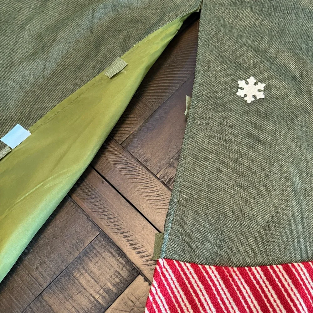 Santa Burlap Country Craft Tree Skirt